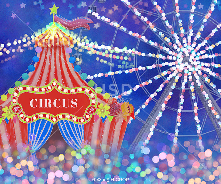 Circus Tent (Blue) - HSD Photography Backdrops 