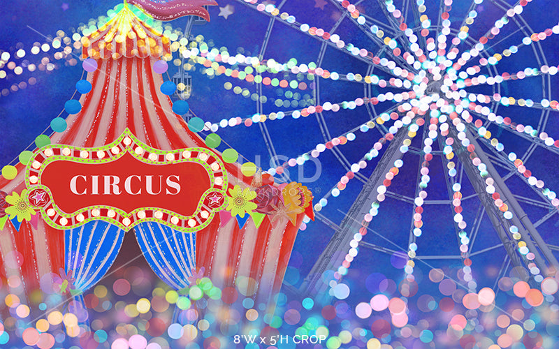 Circus Tent (Blue) - HSD Photography Backdrops 