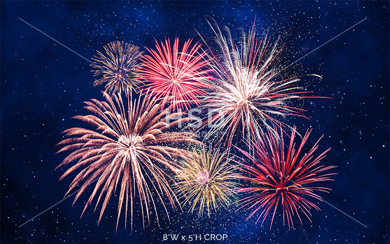 Fourth of July Fireworks - HSD Photography Backdrops 