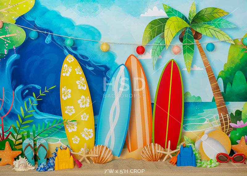 Summer Surfin' - HSD Photography Backdrops 