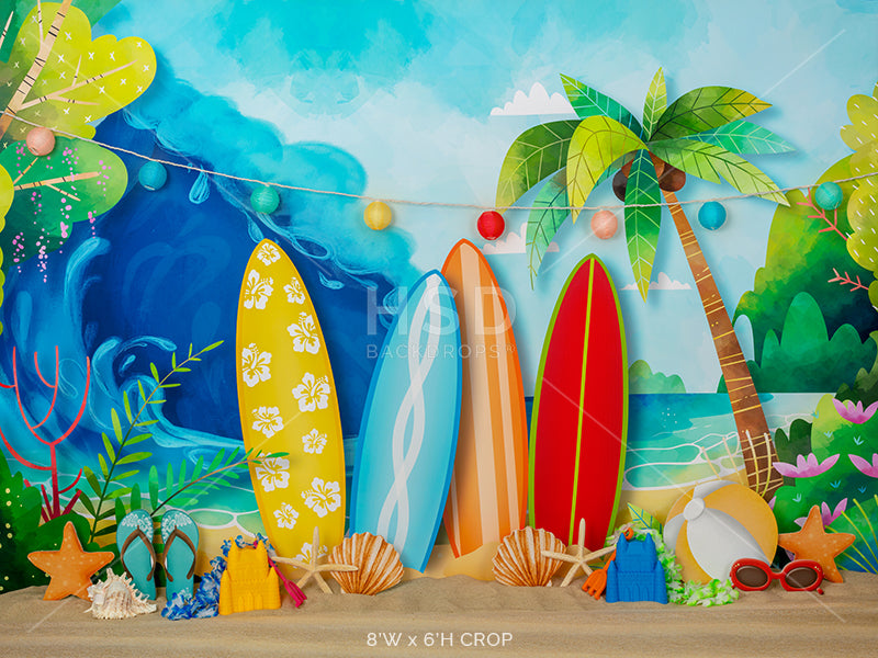 Summer Surfin' - HSD Photography Backdrops 