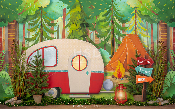 Camping Scene - HSD Photography Backdrops 