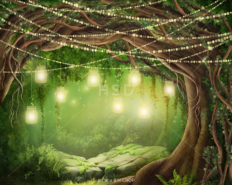 Enchanted Forest Tree (with lights) - HSD Photography Backdrops 