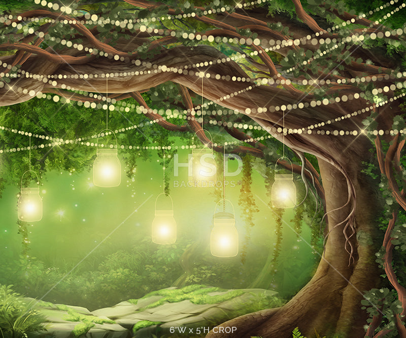 Enchanted Forest Tree (with lights) - HSD Photography Backdrops 