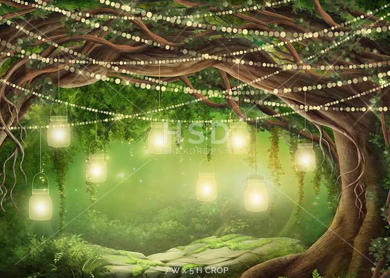 Enchanted Forest Tree (with lights) - HSD Photography Backdrops 