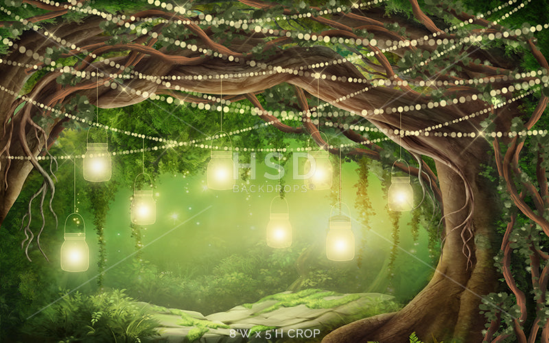 Enchanted Forest Tree (with lights) - HSD Photography Backdrops 