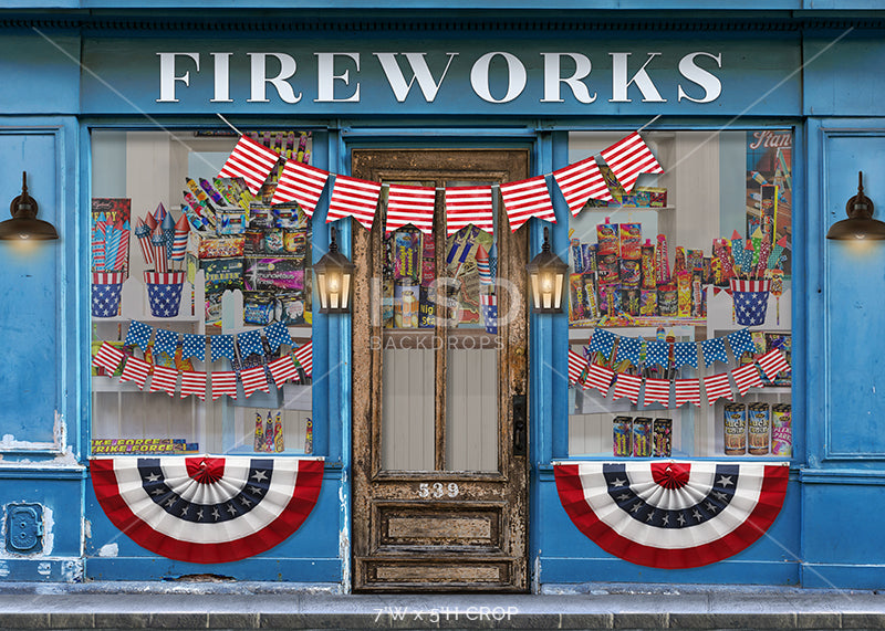 Vintage Fireworks Shop - HSD Photography Backdrops 