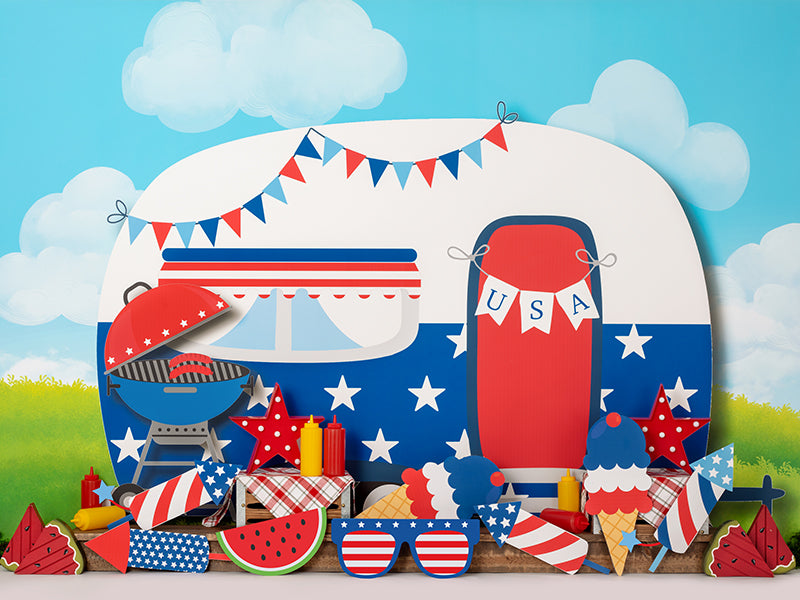 4th of july bbq background