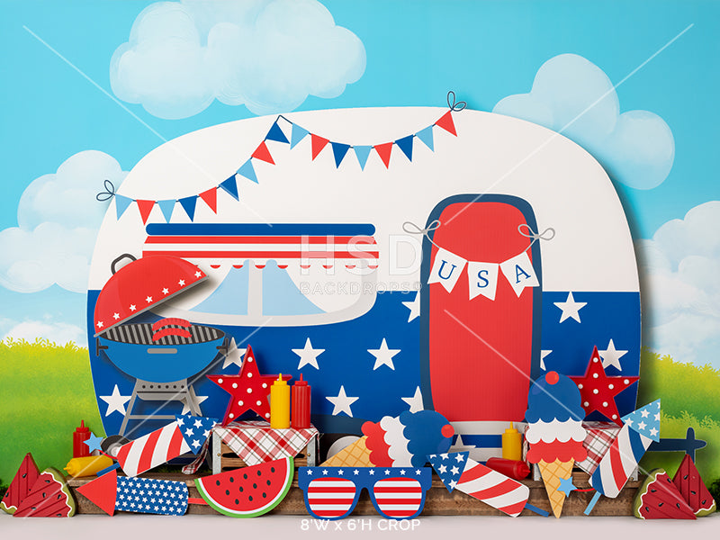 4th of July BBQ - HSD Photography Backdrops 