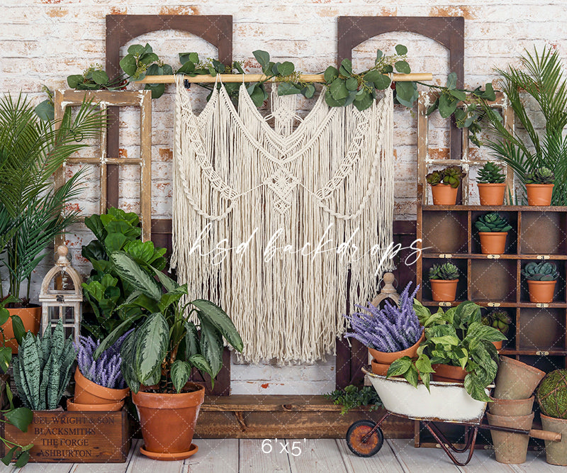 Boho Garden Porch - HSD Photography Backdrops 