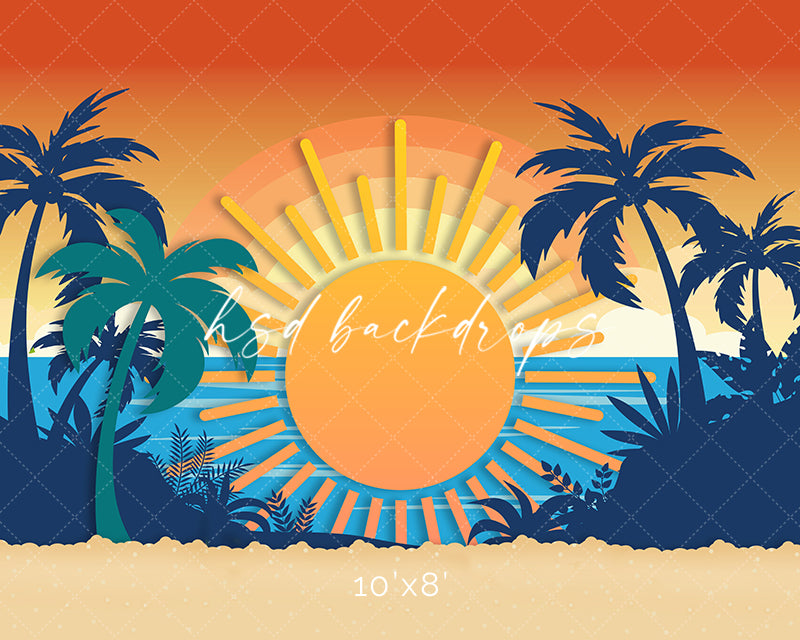 Retro Sunset - HSD Photography Backdrops 