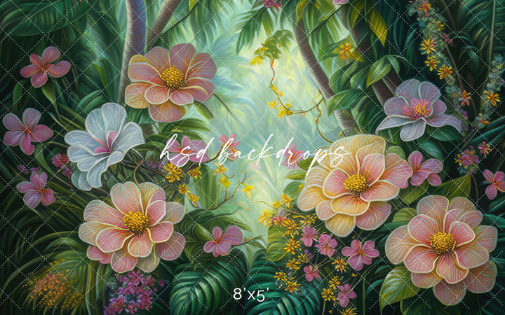 Tropical Flowers - HSD Photography Backdrops 