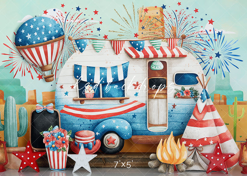 Freedom and Fireworks - HSD Photography Backdrops 