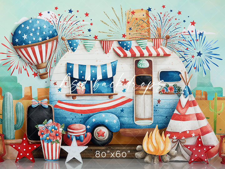 Freedom and Fireworks - HSD Photography Backdrops 