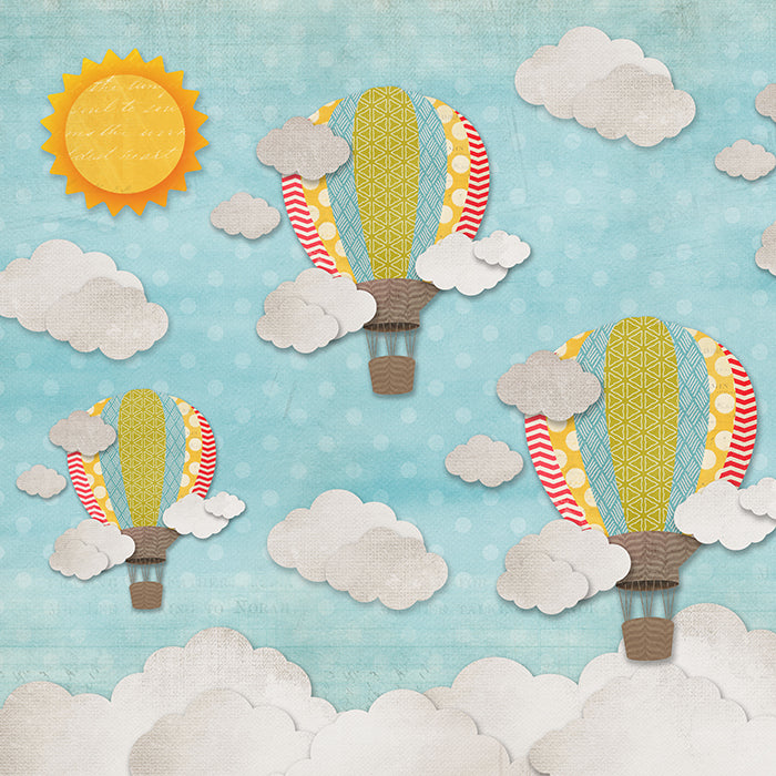 Hot Air Balloons Boy - HSD Photography Backdrops 