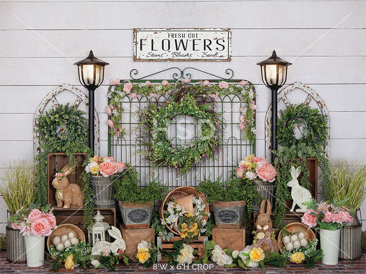 Bunnies and Blooms - HSD Photography Backdrops 