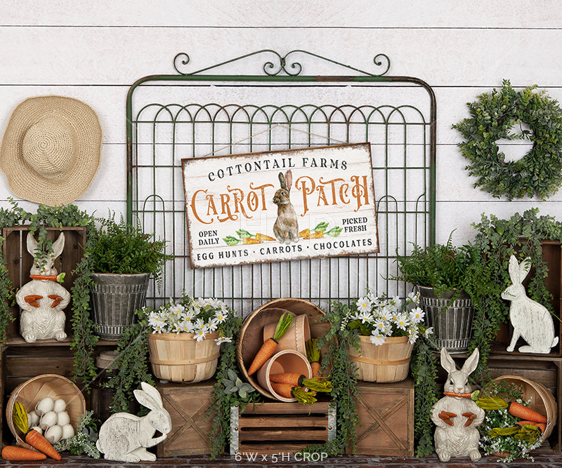 Cottontail's Carrot Patch - HSD Photography Backdrops 