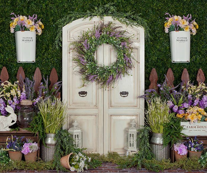 Spring Garden Door | Purple - HSD Photography Backdrops 