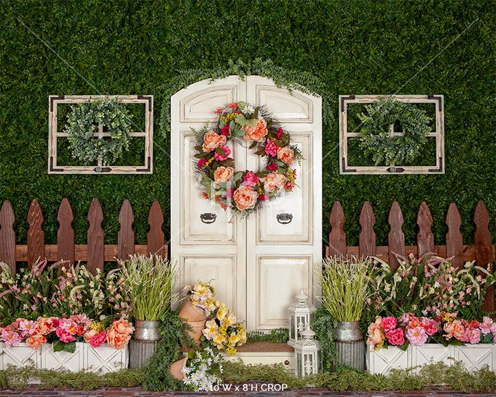 Spring Garden Door - HSD Photography Backdrops 