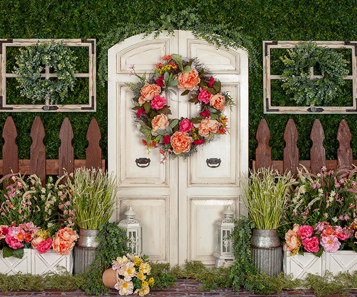 Spring Garden Door - HSD Photography Backdrops 