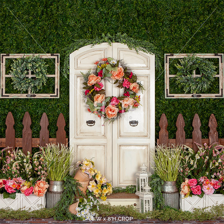 Spring Garden Door - HSD Photography Backdrops 