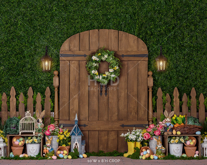 Easter Garden Gate - HSD Photography Backdrops 