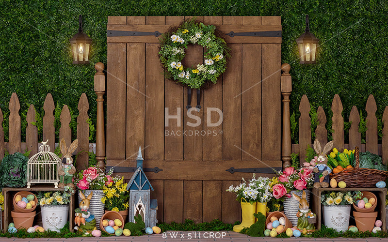 Easter Garden Gate - HSD Photography Backdrops 