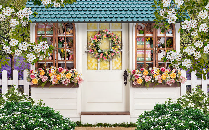 Easter Bunny's Cottage - HSD Photography Backdrops 