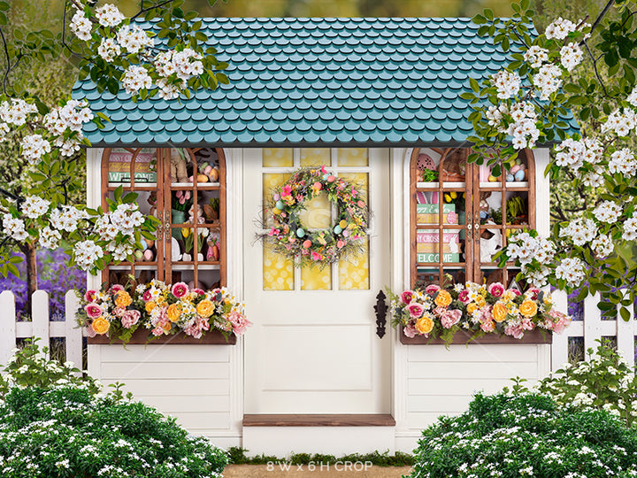 Easter Bunny's Cottage - HSD Photography Backdrops 