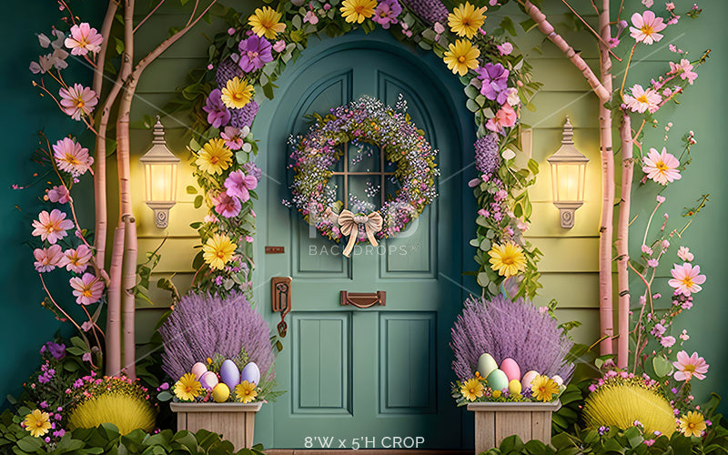 Charming Easter Door - HSD Photography Backdrops 