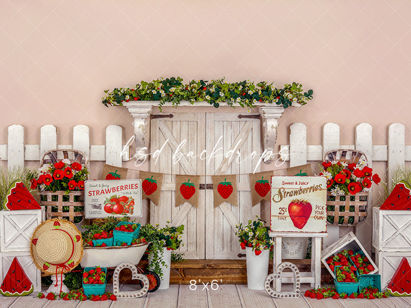 Sweet Strawberries - HSD Photography Backdrops 