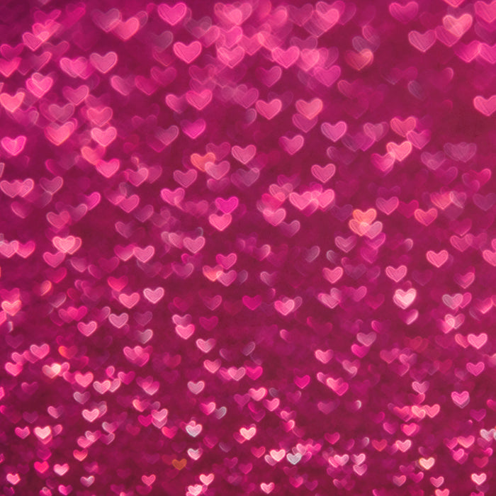 Dark Pink Bokeh Hearts - HSD Photography Backdrops 