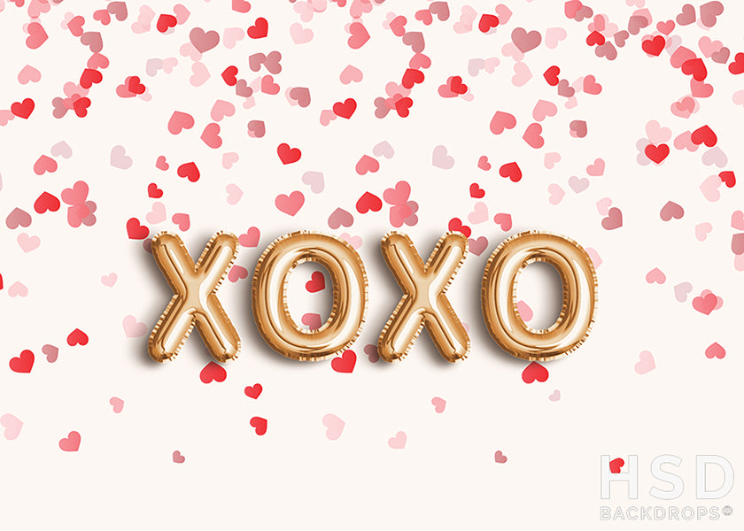 XOXO and Hearts - HSD Photography Backdrops 