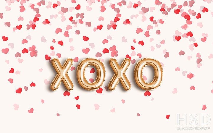 XOXO and Hearts - HSD Photography Backdrops 