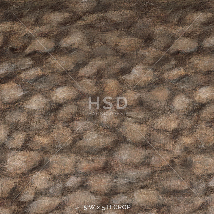 Dark Cobblestone Road - HSD Photography Backdrops 