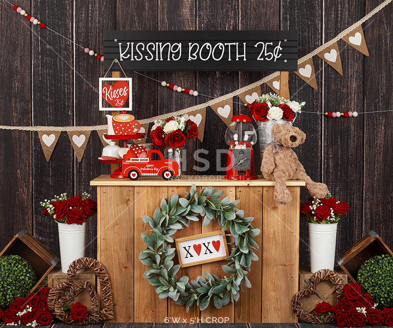 Kissing Booth Set Up - HSD Photography Backdrops 