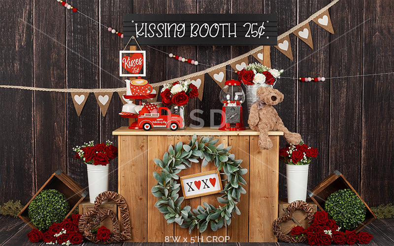 Kissing Booth Set Up - HSD Photography Backdrops 