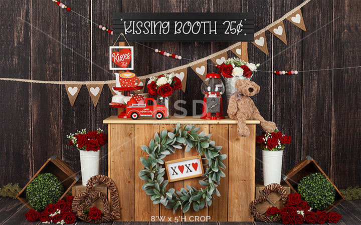 Kissing Booth Set Up - HSD Photography Backdrops 