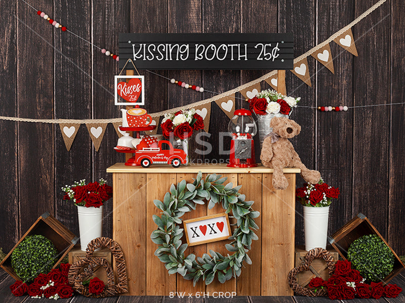 Kissing Booth Set Up - HSD Photography Backdrops 