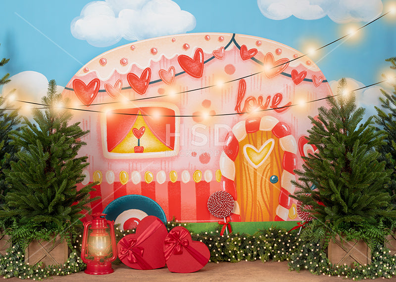 Valentine's Day Camper - HSD Photography Backdrops 