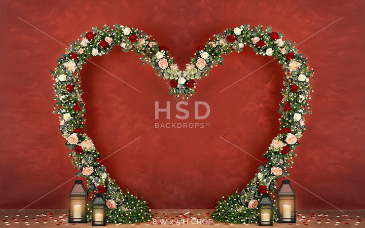 Floral Heart - HSD Photography Backdrops 