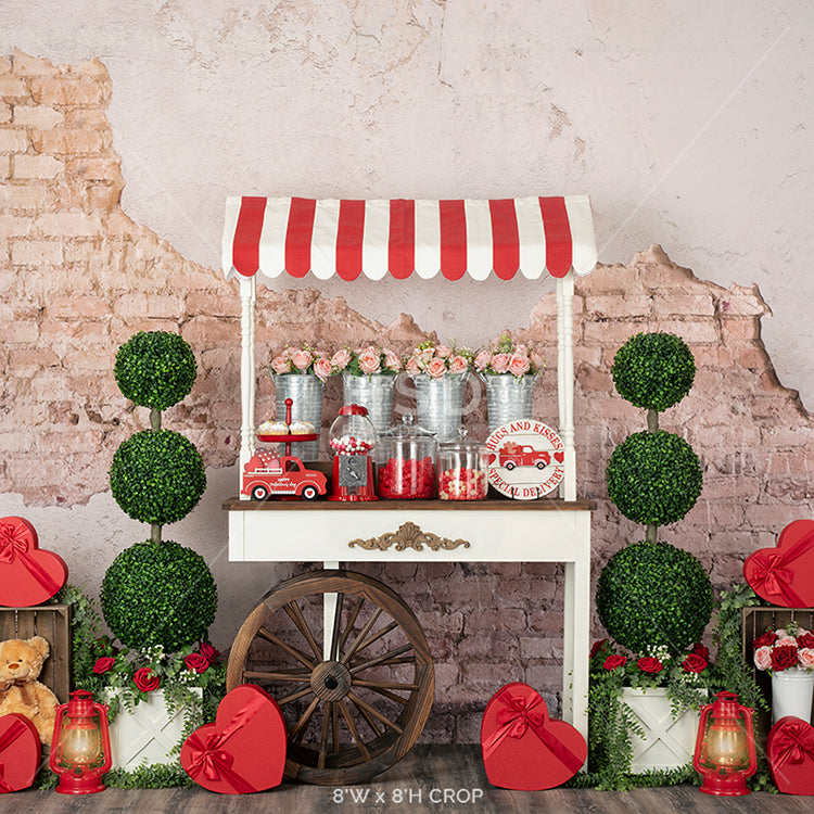 Valentine's Day Candy Cart - HSD Photography Backdrops 