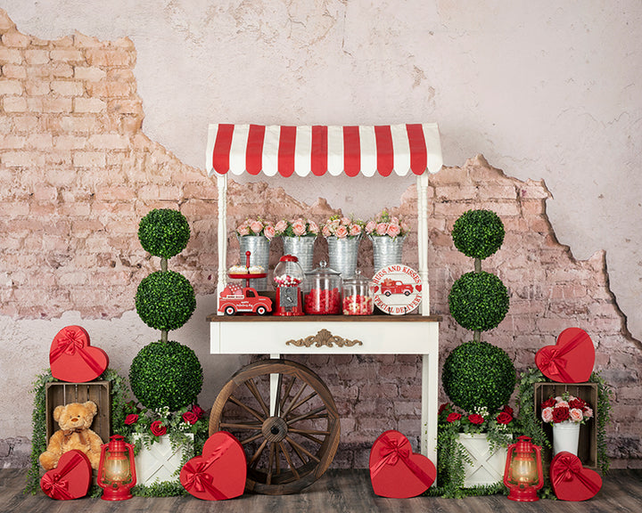 Valentine's Day Candy Cart - HSD Photography Backdrops 