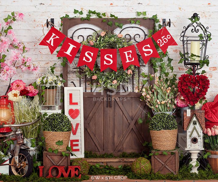 Valentine's Backdrop Photography | Love Blooms Valentine's Background