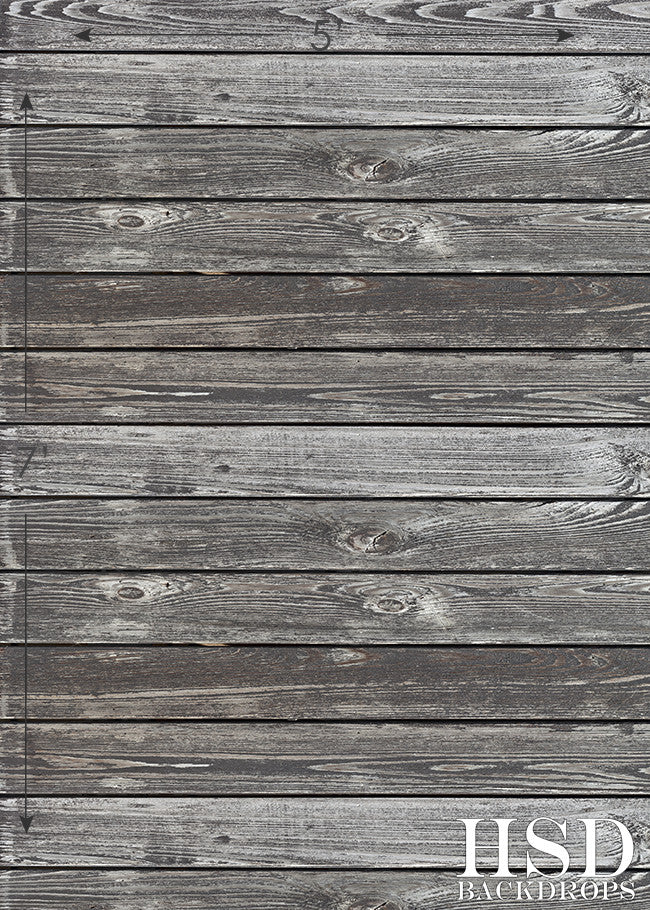 Weathered Gray Wood Floor Drop Floor Mat - HSD Photography Backdrops 