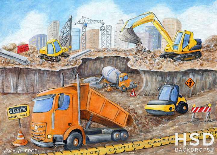 Construction Zone - HSD Photography Backdrops 