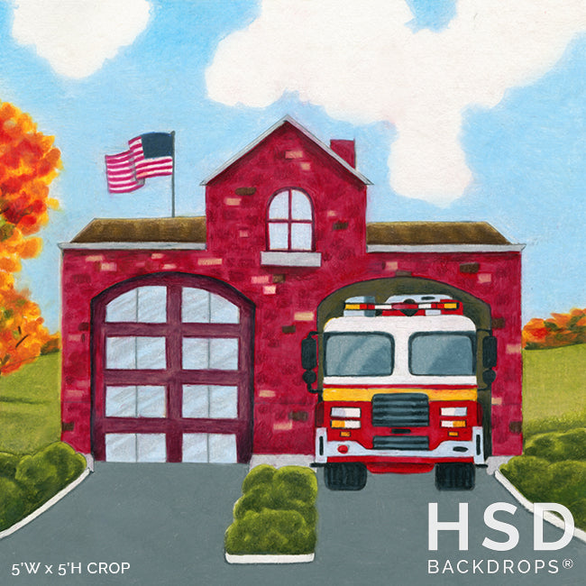 Fire Station - HSD Photography Backdrops 