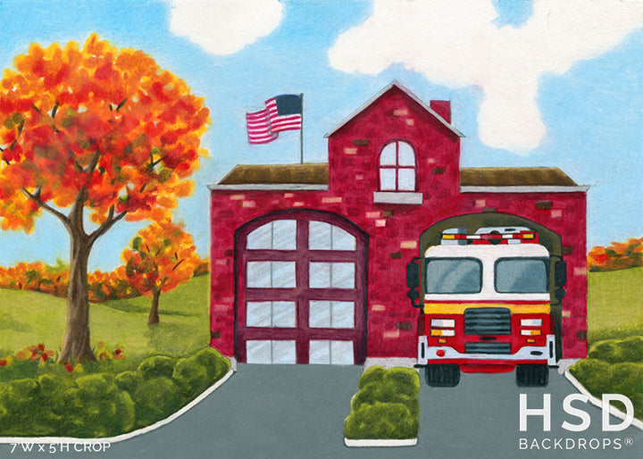 Fire Station - HSD Photography Backdrops 