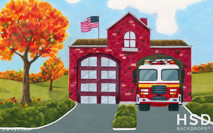 Fire Station - HSD Photography Backdrops 