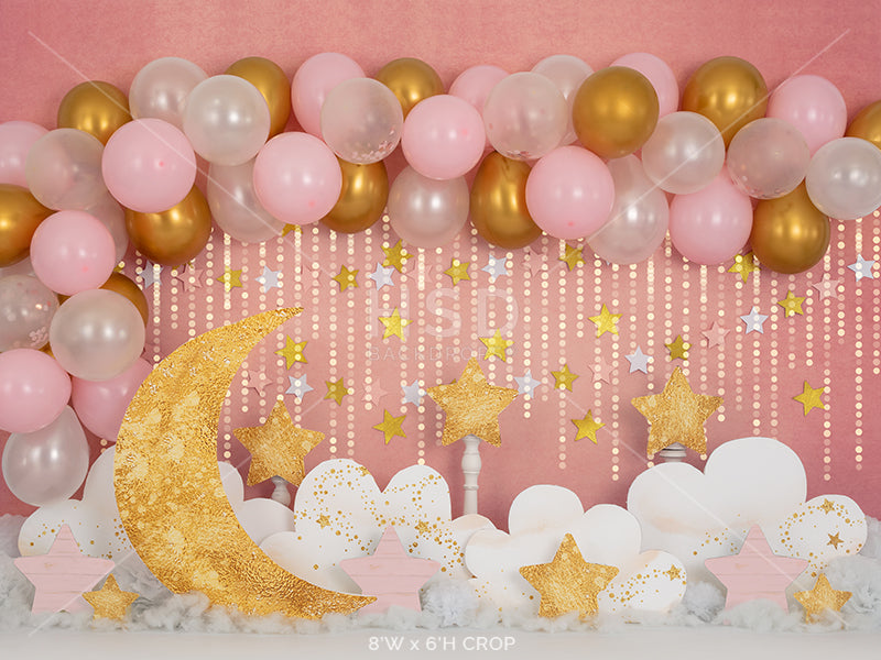 Twinkle Twinkle Little Star (Pink) - HSD Photography Backdrops 